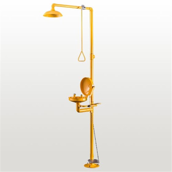 博化復合式雙防型洗眼器(黃色ABS翻蓋) 博化復合式雙防型洗眼器(黃色ABS翻蓋)