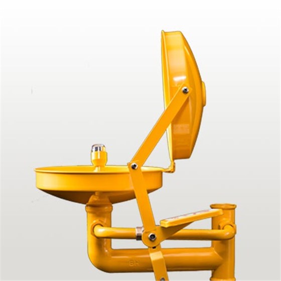 博化復合式雙防型洗眼器(黃色ABS翻蓋) 博化復合式雙防型洗眼器(黃色ABS翻蓋)